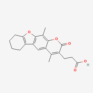 3-(4,11-dimethyl-2-oxo-6,7,8,9-tetrahydro-2H-[1]benzofuro[3,2-g]chromen-3-yl)propanoic acid