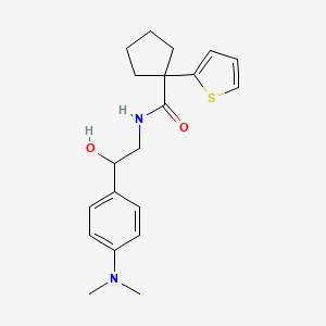 N-(2-(4-(dimethylamino)phenyl)-2-hydroxyethyl)-1-(thiophen-2-yl)cyclopentanecarboxamide