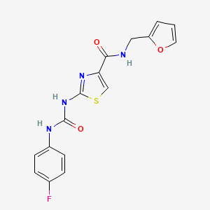 2-(3-(4-fluorophenyl)ureido)-N-(furan-2-ylmethyl)thiazole-4-carboxamide