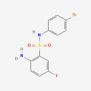 2-amino-N-(4-bromophenyl)-5-fluorobenzene-1-sulfonamide