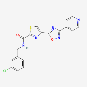 N~2~-(3-chlorobenzyl)-4-[3-(4-pyridyl)-1,2,4-oxadiazol-5-yl]-1,3-thiazole-2-carboxamide