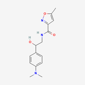 molecular formula C15H19N3O3 B2922933 N-(2-(4-(dimethylamino)phenyl)-2-hydroxyethyl)-5-methylisoxazole-3-carboxamide CAS No. 1421485-49-5