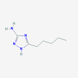molecular formula C7H14N4 B2922936 3-Pentyl-1h-1,2,4-triazol-5-amine CAS No. 21084-54-8