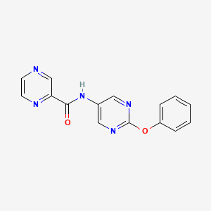 molecular formula C15H11N5O2 B2922941 N-(2-phenoxypyrimidin-5-yl)pyrazine-2-carboxamide CAS No. 1396760-49-8