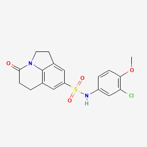 molecular formula C18H17ClN2O4S B2922943 N-(3-chloro-4-methoxyphenyl)-11-oxo-1-azatricyclo[6.3.1.0^{4,12}]dodeca-4(12),5,7-triene-6-sulfonamide CAS No. 898419-68-6