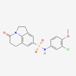 molecular formula C18H17ClN2O4S B2922943 N-(3-chloro-4-methoxyphenyl)-4-oxo-2,4,5,6-tetrahydro-1H-pyrrolo[3,2,1-ij]quinoline-8-sulfonamide CAS No. 898419-68-6