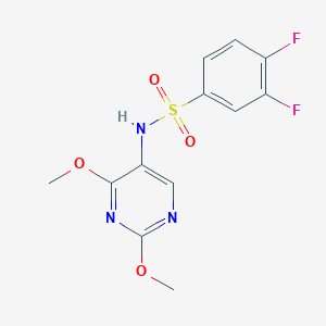 molecular formula C12H11F2N3O4S B2922948 N-(2,4-dimethoxypyrimidin-5-yl)-3,4-difluorobenzenesulfonamide CAS No. 1448029-10-4