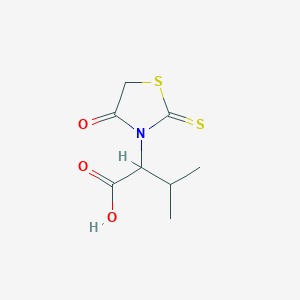 molecular formula C8H11NO3S2 B2922951 3-Methyl-2-(4-oxo-2-thioxo-thiazolidin-3-yl)-butyric acid CAS No. 161192-26-3