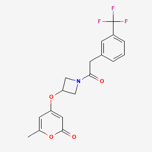6-methyl-4-((1-(2-(3-(trifluoromethyl)phenyl)acetyl)azetidin-3-yl)oxy)-2H-pyran-2-one