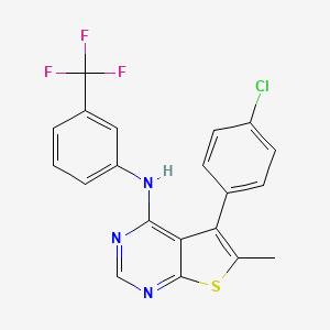 5-(4-chlorophenyl)-6-methyl-N-[3-(trifluoromethyl)phenyl]thieno[2,3-d]pyrimidin-4-amine