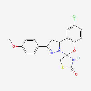 9-chloro-2-(4-methoxyphenyl)-1,10b-dihydro-2'H-spiro[pyrazolo[1,5-c][1,3]benzoxazine-5,4'-[1,3]thiazolidin]-2'-one