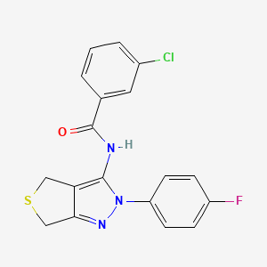 3-chloro-N-(2-(4-fluorophenyl)-4,6-dihydro-2H-thieno[3,4-c]pyrazol-3-yl)benzamide