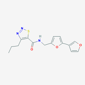 molecular formula C15H15N3O3S B2922968 N-([2,3'-bifuran]-5-ylmethyl)-4-propyl-1,2,3-thiadiazole-5-carboxamide CAS No. 2034488-12-3