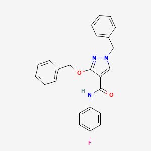 1-benzyl-3-(benzyloxy)-N-(4-fluorophenyl)-1H-pyrazole-4-carboxamide