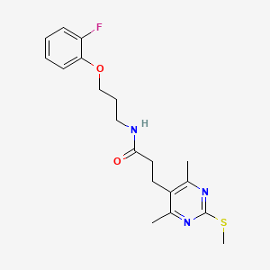 molecular formula C19H24FN3O2S B2922975 3-[4,6-dimethyl-2-(methylsulfanyl)pyrimidin-5-yl]-N-[3-(2-fluorophenoxy)propyl]propanamide CAS No. 1111575-98-4