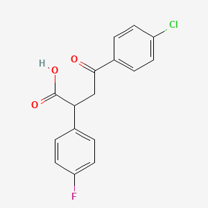 molecular formula C16H12ClFO3 B2922976 4-(4-Chlorophenyl)-2-(4-fluorophenyl)-4-oxobutanoic acid CAS No. 344280-79-1