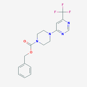 molecular formula C17H17F3N4O2 B2922979 Benzyl 4-(6-(trifluoromethyl)pyrimidin-4-yl)piperazine-1-carboxylate CAS No. 2034262-13-8