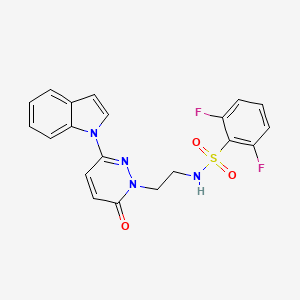 N-(2-(3-(1H-indol-1-yl)-6-oxopyridazin-1(6H)-yl)ethyl)-2,6-difluorobenzenesulfonamide