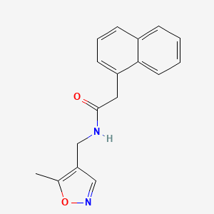 molecular formula C17H16N2O2 B2923008 N-((5-methylisoxazol-4-yl)methyl)-2-(naphthalen-1-yl)acetamide CAS No. 2034403-95-5