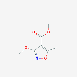 molecular formula C7H9NO4 B2923023 Methyl 3-methoxy-5-methyl-1,2-oxazole-4-carboxylate CAS No. 60636-63-7