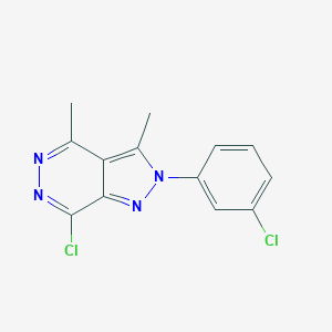 molecular formula C13H10Cl2N4 B292303 7-chloro-2-(3-chlorophenyl)-3,4-dimethyl-2H-pyrazolo[3,4-d]pyridazine 
