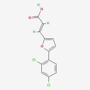 molecular formula C13H8Cl2O3 B2923030 3-[5-(2,4-Dichlorophenyl)-2-furyl]acrylic acid CAS No. 756493-00-2