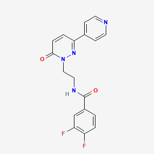 molecular formula C18H14F2N4O2 B2923034 3,4-difluoro-N-(2-(6-oxo-3-(pyridin-4-yl)pyridazin-1(6H)-yl)ethyl)benzamide CAS No. 1021027-28-0