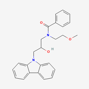 molecular formula C25H26N2O3 B2923041 N-[3-(9H-carbazol-9-yl)-2-hydroxypropyl]-N-(2-methoxyethyl)benzamide CAS No. 865611-91-2