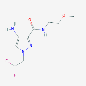 molecular formula C9H14F2N4O2 B2923044 4-Amino-1-(2,2-difluoroethyl)-N-(2-methoxyethyl)-1H-pyrazole-3-carboxamide CAS No. 2101199-35-1