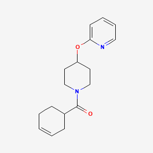molecular formula C17H22N2O2 B2923045 Cyclohex-3-en-1-yl(4-(pyridin-2-yloxy)piperidin-1-yl)methanone CAS No. 1428364-16-2