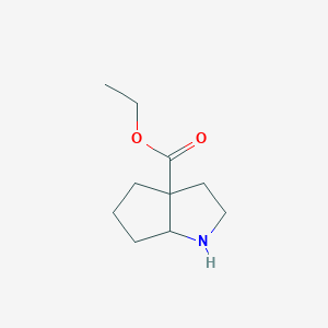 molecular formula C10H17NO2 B2923090 Ethyl octahydrocyclopenta[b]pyrrole-3a-carboxylate CAS No. 1071585-99-3