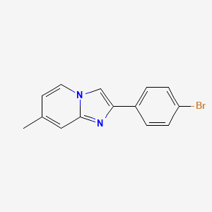 molecular formula C14H11BrN2 B2923222 2-(4-Bromophenyl)-7-methylimidazo[1,2-a]pyridine CAS No. 838-32-4