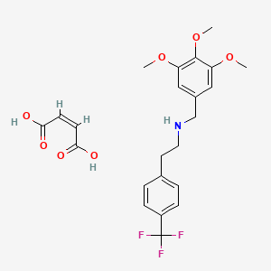 molecular formula C23H26F3NO7 B2923232 2-(4-(trifluoromethyl)phenyl)-N-(3,4,5-trimethoxybenzyl)ethanamine maleate CAS No. 1351664-66-8