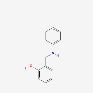 molecular formula C17H21NO B2923238 2-{[4-(Tert-butyl)anilino]methyl}benzenol CAS No. 331461-89-3