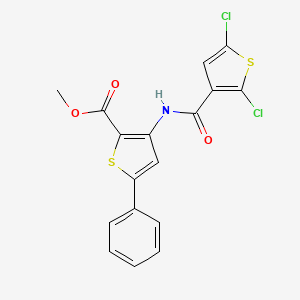 molecular formula C17H11Cl2NO3S2 B2923243 methyl 3-(2,5-dichlorothiophene-3-amido)-5-phenylthiophene-2-carboxylate CAS No. 477486-08-1