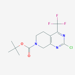 molecular formula C13H15ClF3N3O2 B2923247 Tert-butyl 2-chloro-4-(trifluoromethyl)-6,8-dihydro-5H-pyrido[3,4-d]pyrimidine-7-carboxylate CAS No. 2418721-33-0