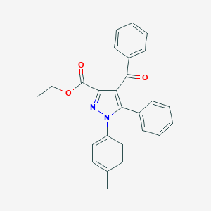 molecular formula C26H22N2O3 B292325 ethyl 4-benzoyl-1-(4-methylphenyl)-5-phenyl-1H-pyrazole-3-carboxylate 