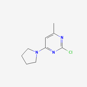 molecular formula C9H12ClN3 B2923255 2-Chloro-4-methyl-6-(pyrrolidin-1-yl)pyrimidine CAS No. 425425-25-8