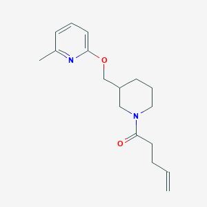 1-[3-[(6-Methylpyridin-2-yl)oxymethyl]piperidin-1-yl]pent-4-en-1-one
