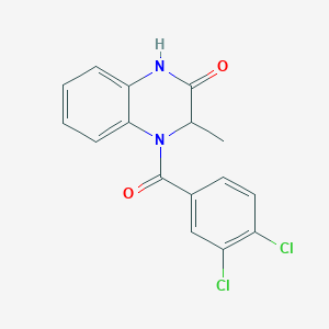 molecular formula C16H12Cl2N2O2 B2923327 4-(3,4-dichlorobenzoyl)-3-methyl-3,4-dihydro-2(1H)-quinoxalinone CAS No. 1009335-95-8