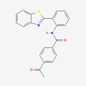 4-acetyl-N-[2-(1,3-benzothiazol-2-yl)phenyl]benzamide