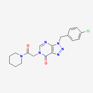 3-(4-chlorobenzyl)-6-(2-oxo-2-(piperidin-1-yl)ethyl)-3H-[1,2,3]triazolo[4,5-d]pyrimidin-7(6H)-one