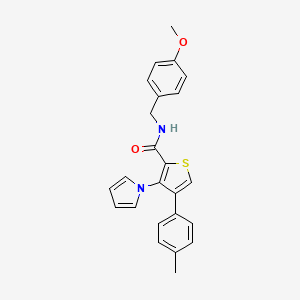 N-(4-methoxybenzyl)-3-(1H-pyrrol-1-yl)-4-(p-tolyl)thiophene-2-carboxamide