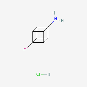 molecular formula C8H9ClFN B2923342 (1s,2R,3r,8S)-4-fluorocuban-1-amine hydrochloride CAS No. 1202353-16-9