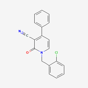 molecular formula C19H13ClN2O B2923347 1-(2-Chlorobenzyl)-2-oxo-4-phenyl-1,2-dihydro-3-pyridinecarbonitrile CAS No. 478080-27-2