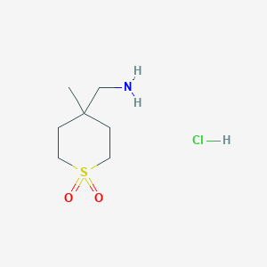 4-(Aminomethyl)-4-methyl-1lambda6-thiane-1,1-dione hydrochloride