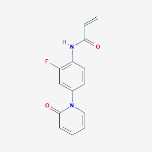 N-[2-Fluoro-4-(2-oxopyridin-1-yl)phenyl]prop-2-enamide