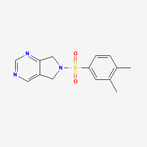 6-((3,4-dimethylphenyl)sulfonyl)-6,7-dihydro-5H-pyrrolo[3,4-d]pyrimidine