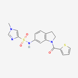 1-methyl-N-(1-(thiophene-2-carbonyl)indolin-6-yl)-1H-imidazole-4-sulfonamide
