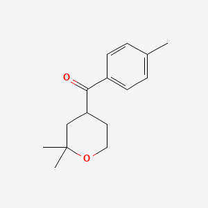 (2,2-dimethyltetrahydro-2H-pyran-4-yl)(4-methylphenyl)methanone